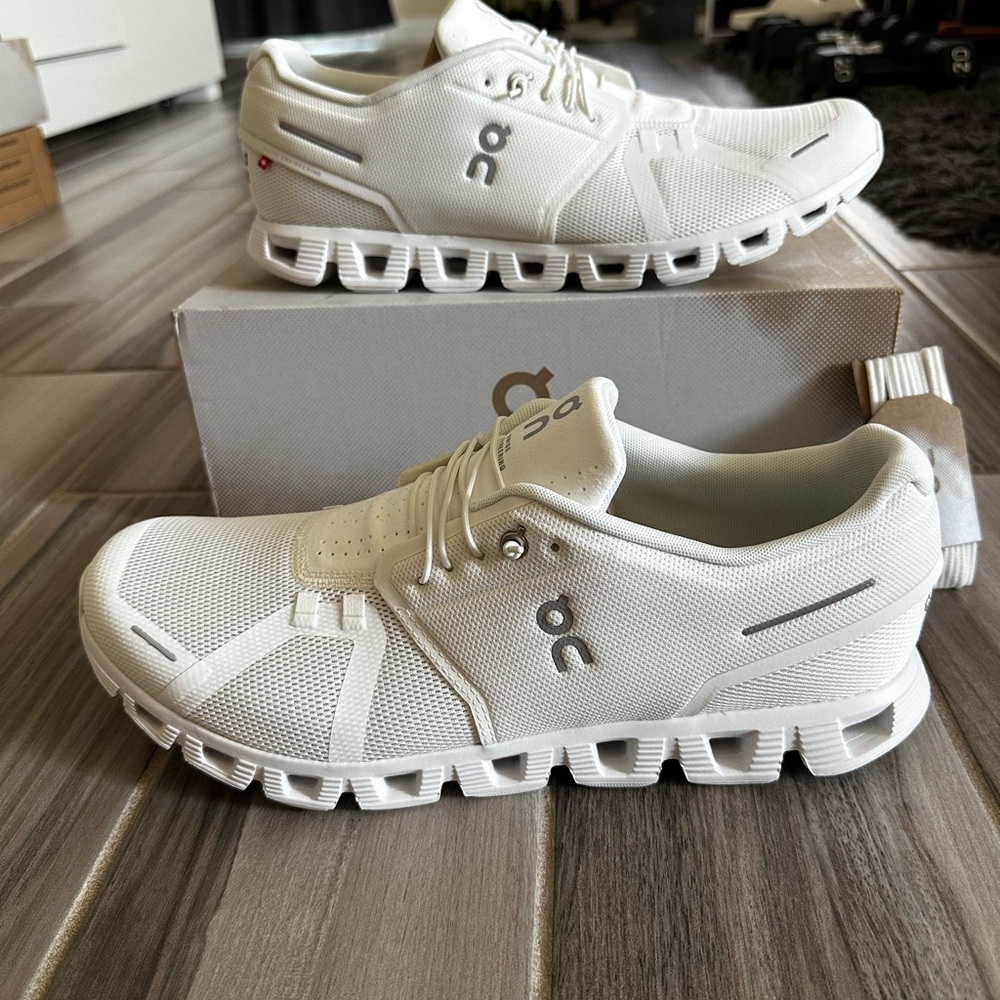 Men's On Cloud Cloud 5 Running Shoes - Undyed-White/White 5998376